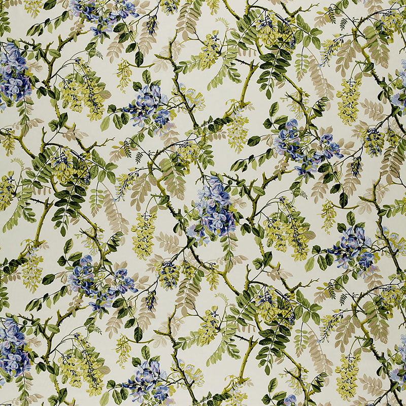 Schumacher Wisteria Vine Periwinkle Fabric 1318000