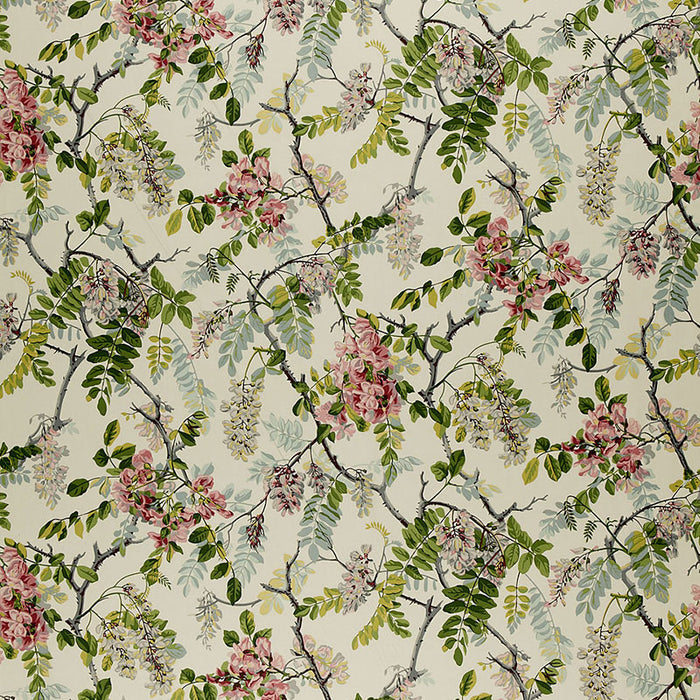 Schumacher Wisteria Vine Ivory Fabric 1318001