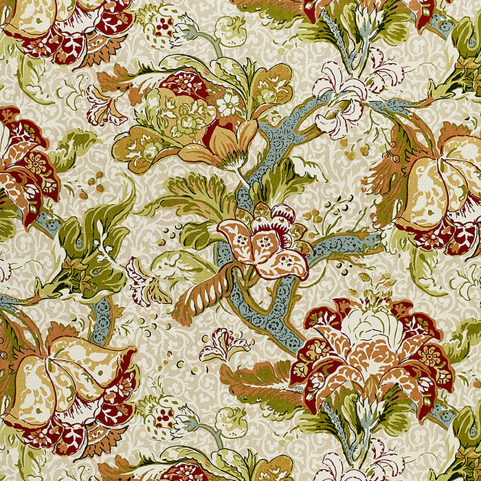 Schumacher Ariella Jacobean Ecru Fabric 1319002