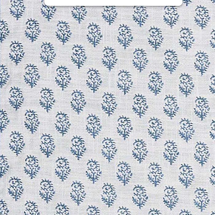 Peter Dunham Rajmata Aquamarine On White Fabric Sample 131RJT22