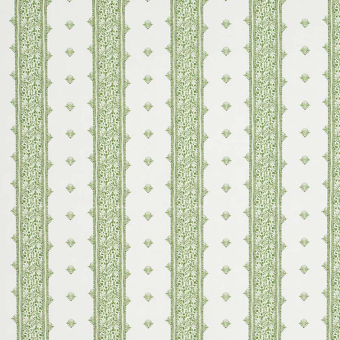 Peter Dunham Fez - Outdoor Green On White Fabric Sample 139FEZ06