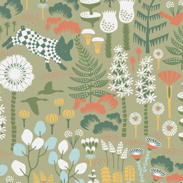 Schumacher Hoppmosse Sage Wallpaper 1451