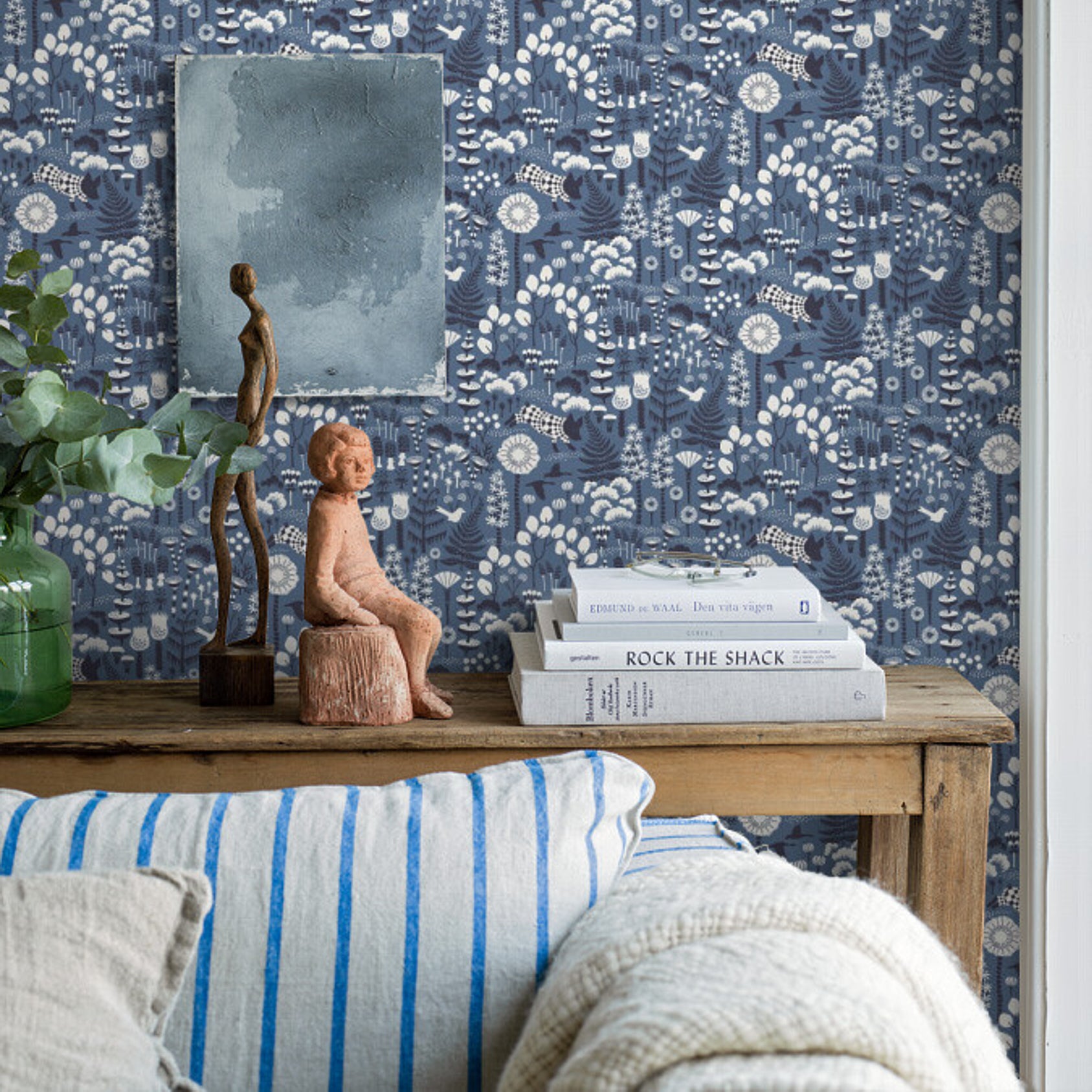 Schumacher Hoppmosse Blue Wallpaper 1453