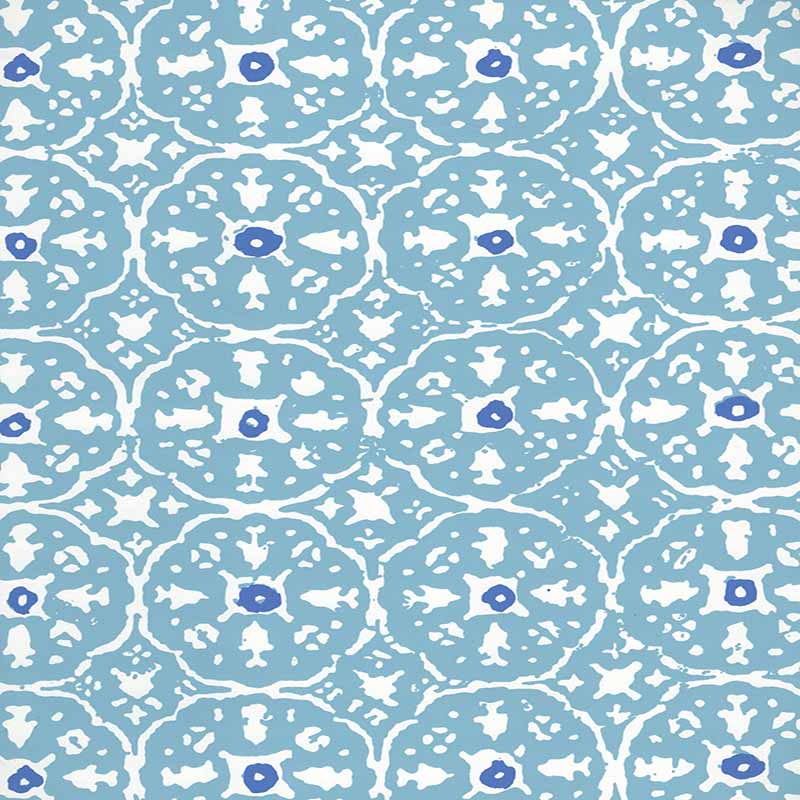 China Seas Nitik Ii Sky Blue Wallpaper 149-201WWP