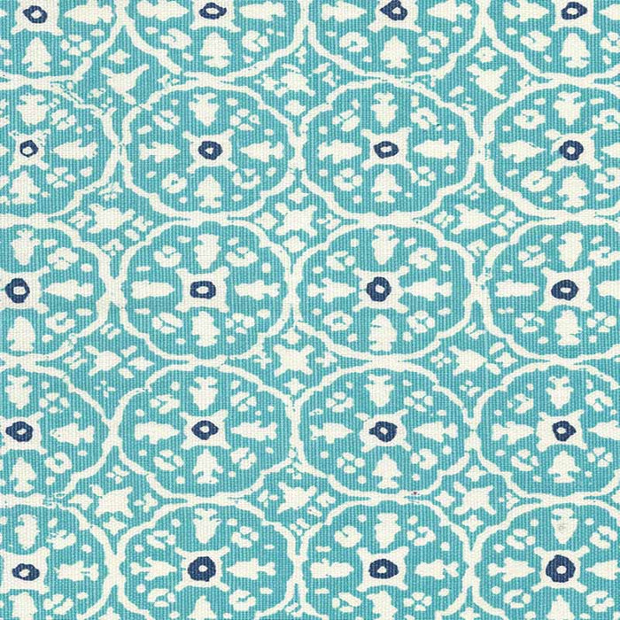 China Seas Nitik Ii New Turquoise Navy Fabric Sample 149-33