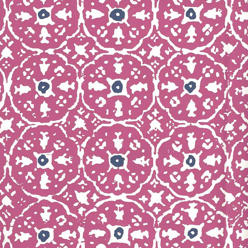 China Seas Nitik Ii Magenta Navy Wallpaper 149-34WP