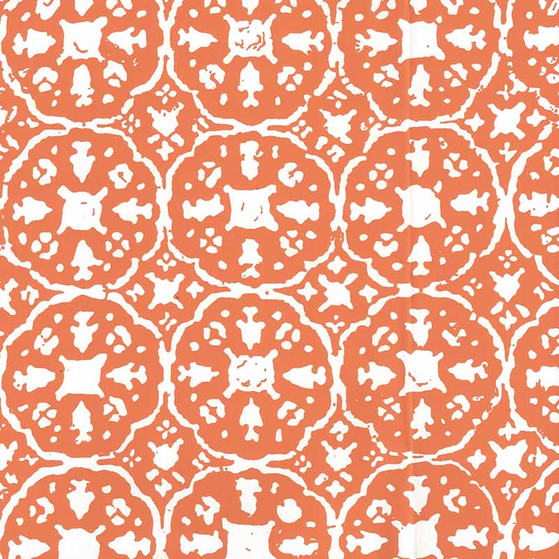 China Seas Nitik Ii Orange Wallpaper 149-45WP