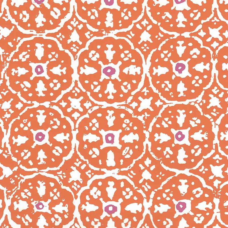 China Seas Nitik Ii Orange Magenta Wallpaper 149-61WP