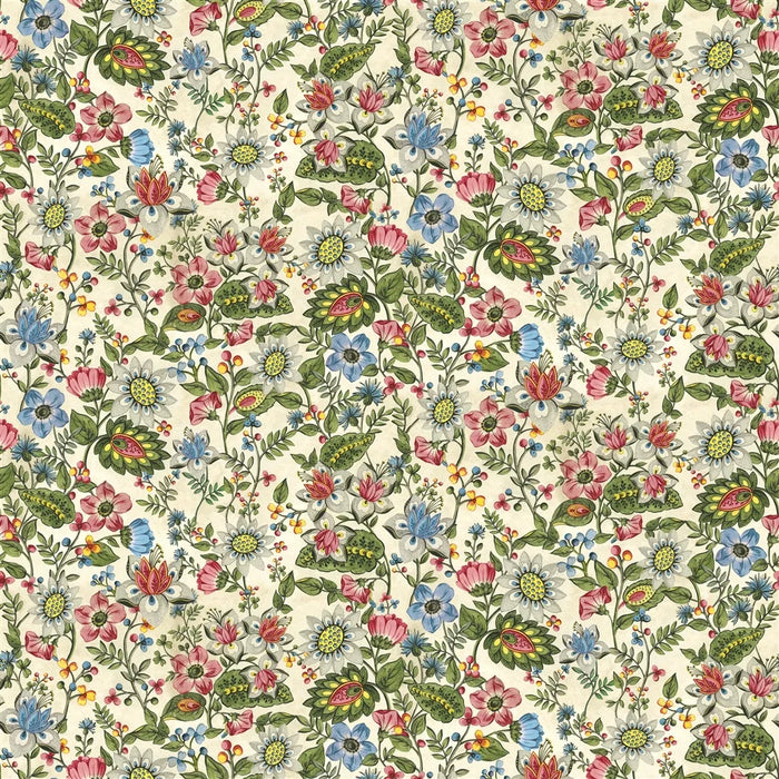 John Derian Folk Flower 1 Fabric FJD6051-01