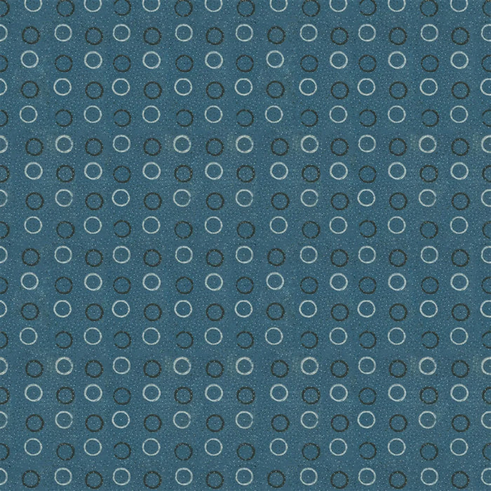 John Derian Indigo Circles  1 Fabric FJD6052-01