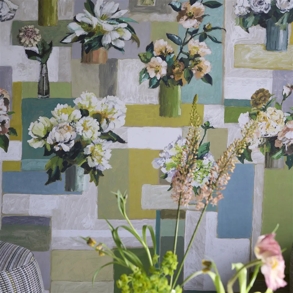 Designers Guild Celadon Vase 1 Wallpaper PDG1206-01