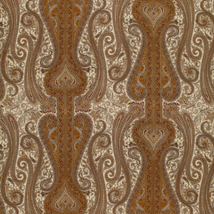 Schumacher Chavant Paisley Caramel Fabric Sample 170621