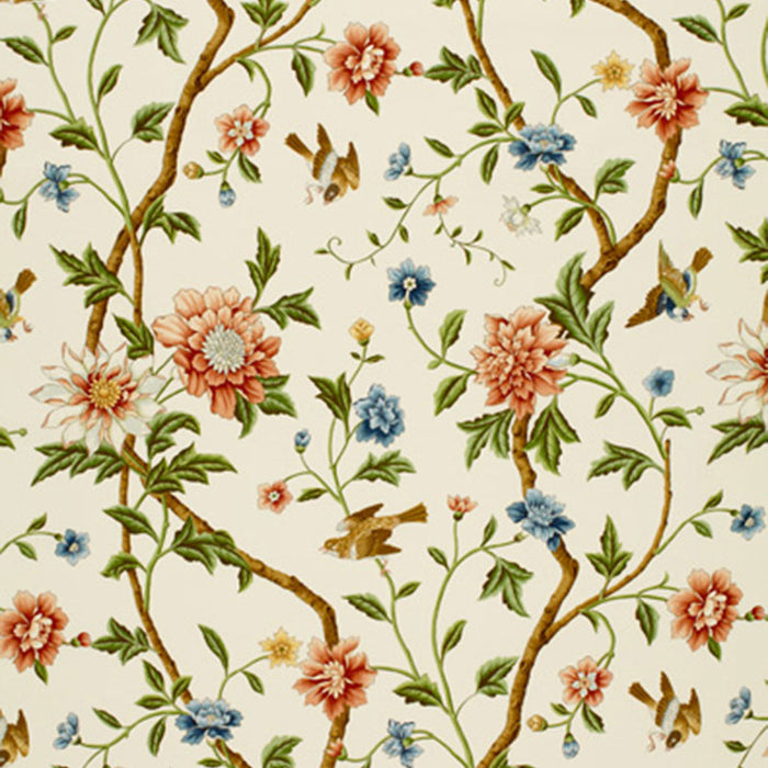 Schumacher Shangtu Floral Porcelain Fabric 172441