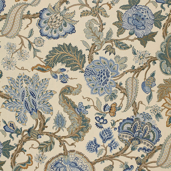 Schumacher Chalfont Porcelain Fabric Sample 172743