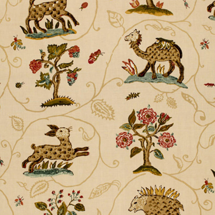 Schumacher La Menagerie Cream Fabric 172760