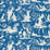 Schumacher Starry Night China Blue Fabric Sample 172922