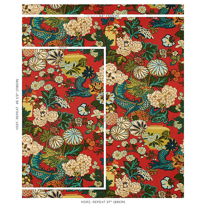 Schumacher Chiang Mai Dragon Lacquer Fabric 173271