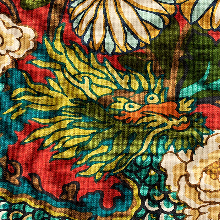 Schumacher Chiang Mai Dragon Lacquer Fabric 173271