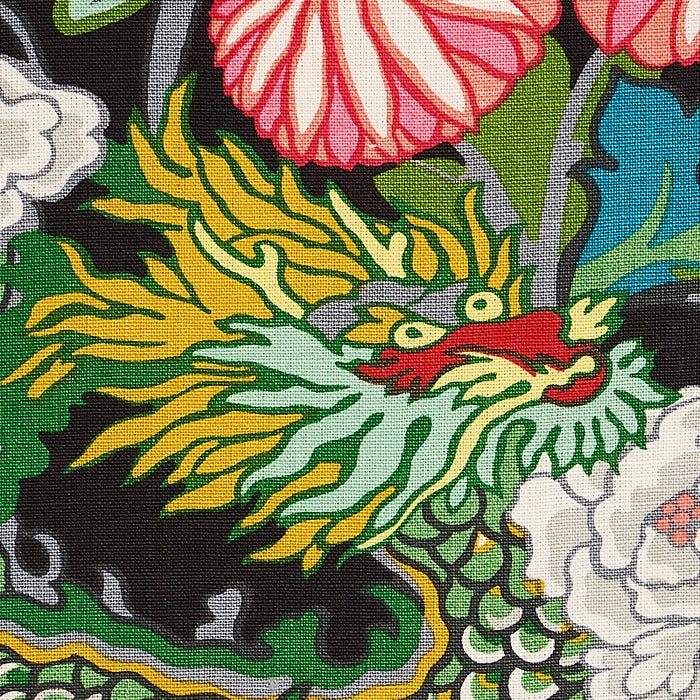 Schumacher Chiang Mai Dragon Ebony Fabric 173275