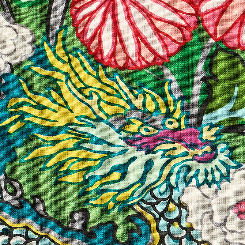 Schumacher Chiang Mai Dragon Jade Fabric 173277