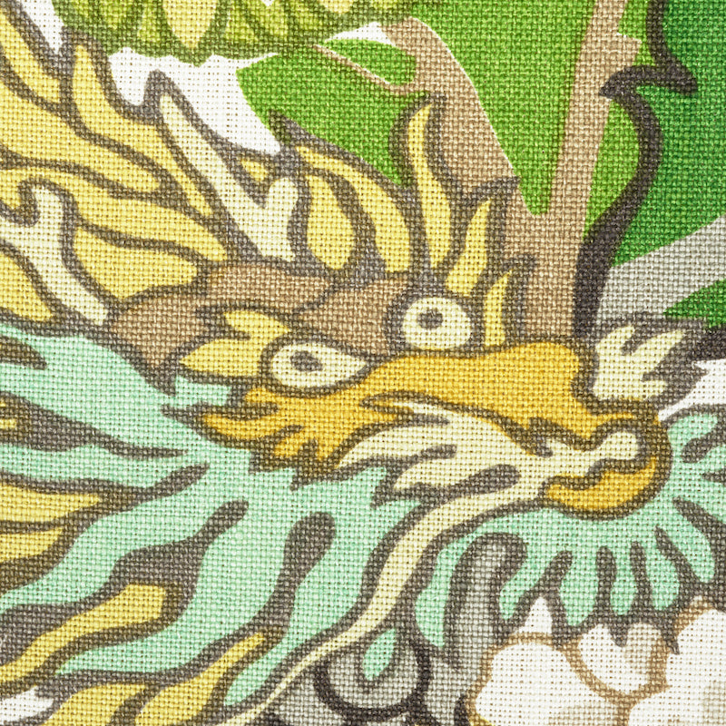 Schumacher Chiang Mai Dragon Citrus Fabric 173279