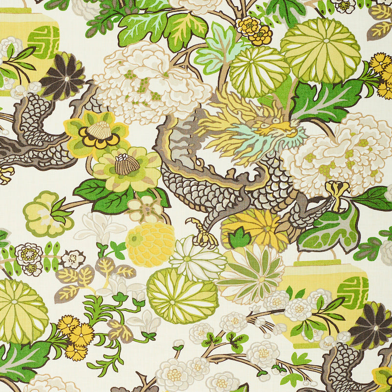 Schumacher Chiang Mai Dragon Citrus Fabric 173279