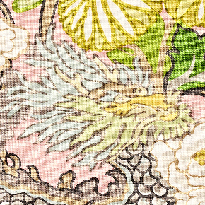 Schumacher Chiang Mai Dragon Blush Fabric Sample 173280