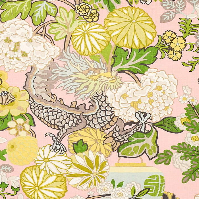 Schumacher Chiang Mai Dragon Blush Fabric 173280