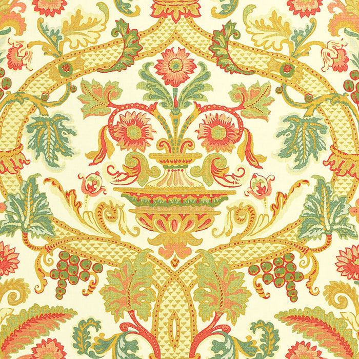 Schumacher Fontenay Vase Ivory Fabric Sample 173320