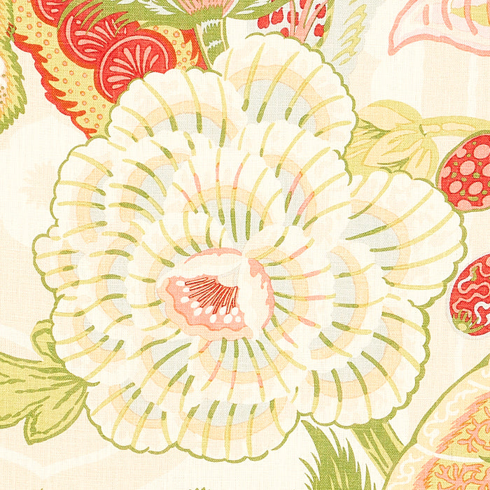 Schumacher Zanzibar Linen Print Melon Fabric 173521