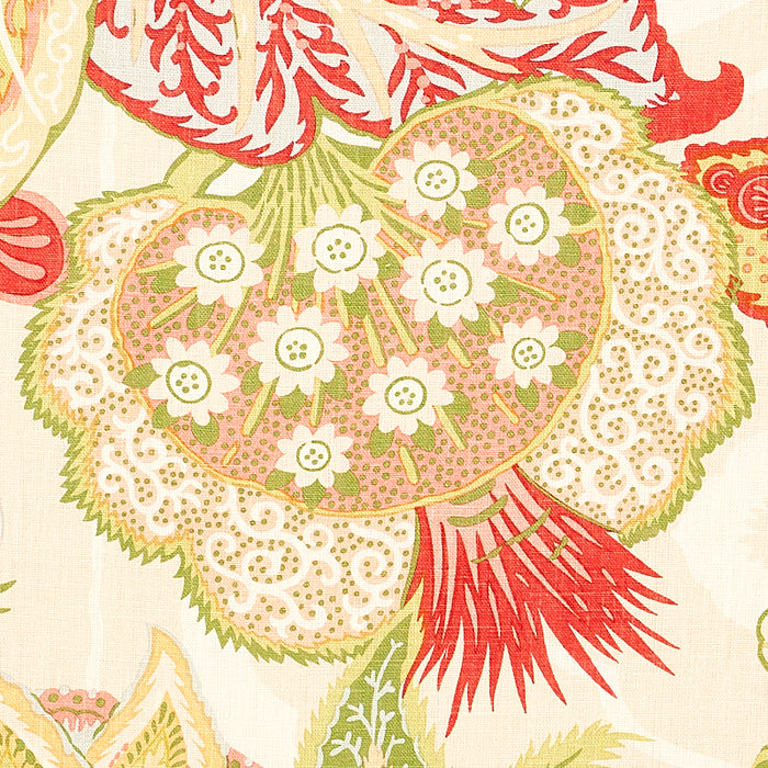 Schumacher Zanzibar Linen Print Melon Fabric 173521