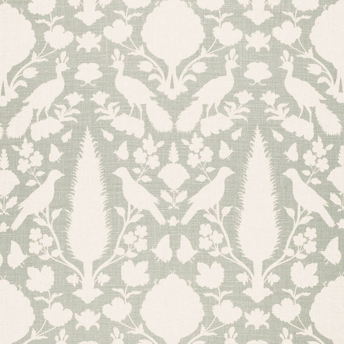 Schumacher Chenonceau Aquamarine Fabric Sample 173562