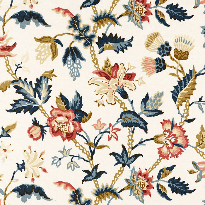 Schumacher Alana Floral Vine Document Fabric 173690