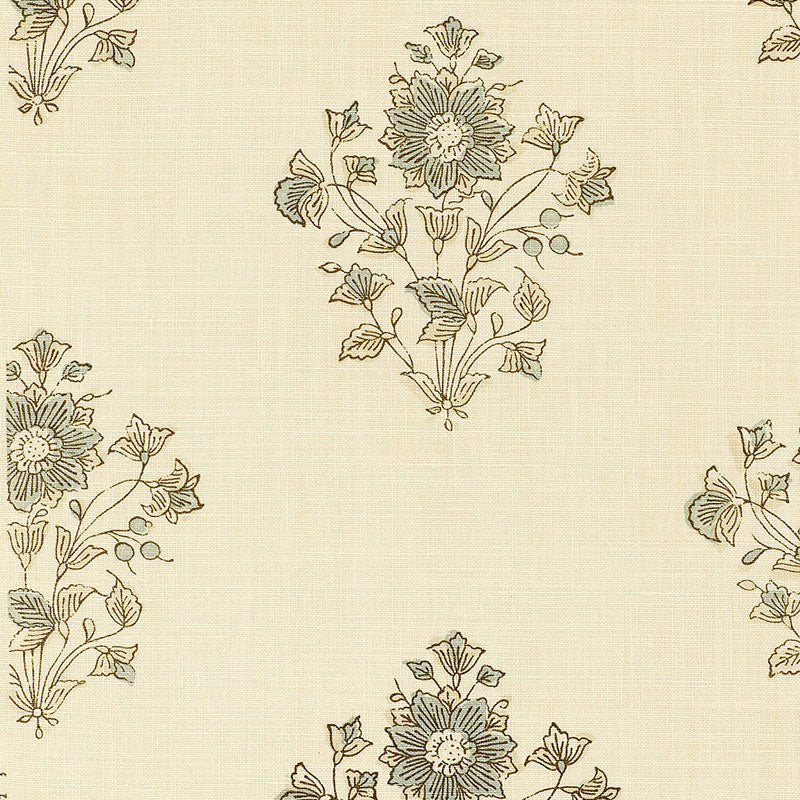 Schumacher Beatrice Bouquet Mineral Fabric Sample 173761