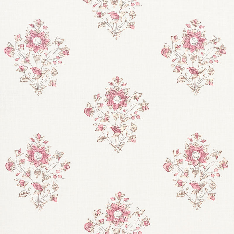 Schumacher Beatrice Bouquet Pink Fabric 173763