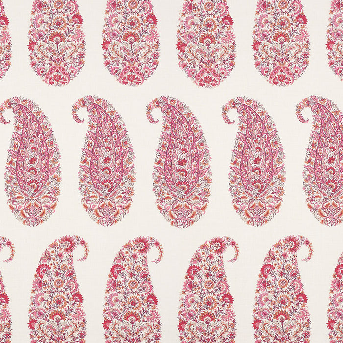 Schumacher Shirala Paisley Magenta Fabric Sample 173785