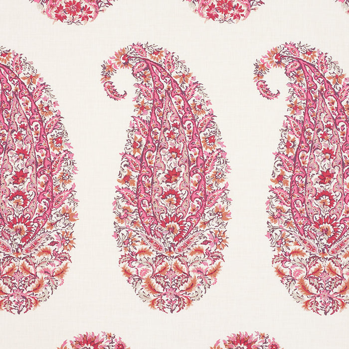 Schumacher Shirala Paisley Magenta Fabric Sample 173785