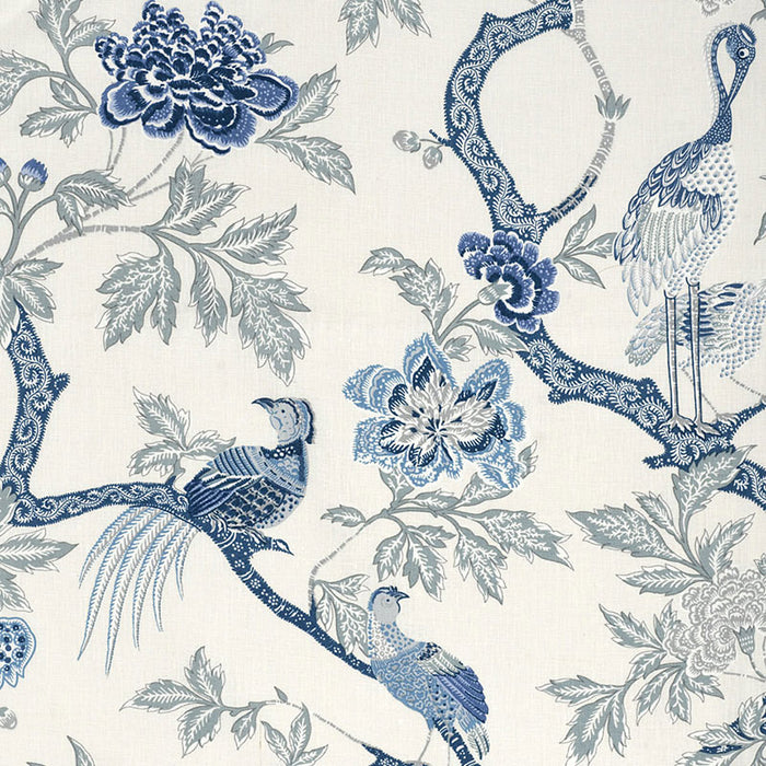 Schumacher Arbre Chinois Porcelain Fabric Sample 174081