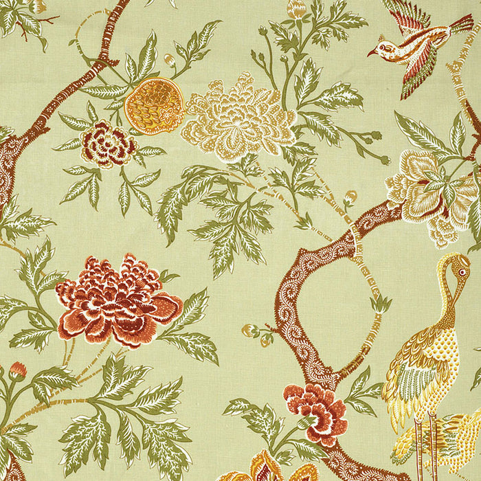 Schumacher Arbre Chinois Sage Fabric 174082