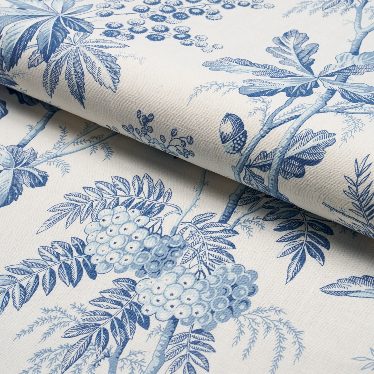 Schumacher Brantwood Vine Porcelain Fabric 174113