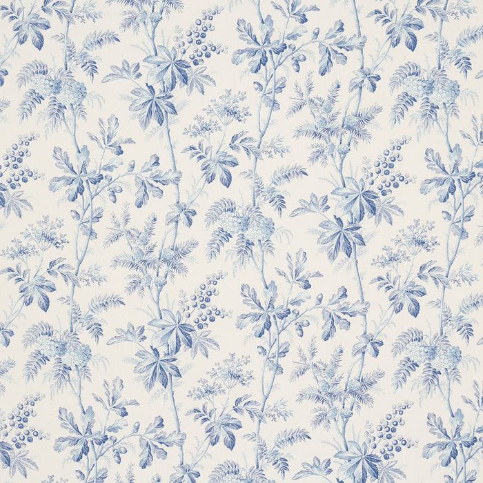 Schumacher Brantwood Vine Porcelain Fabric Sample 174113