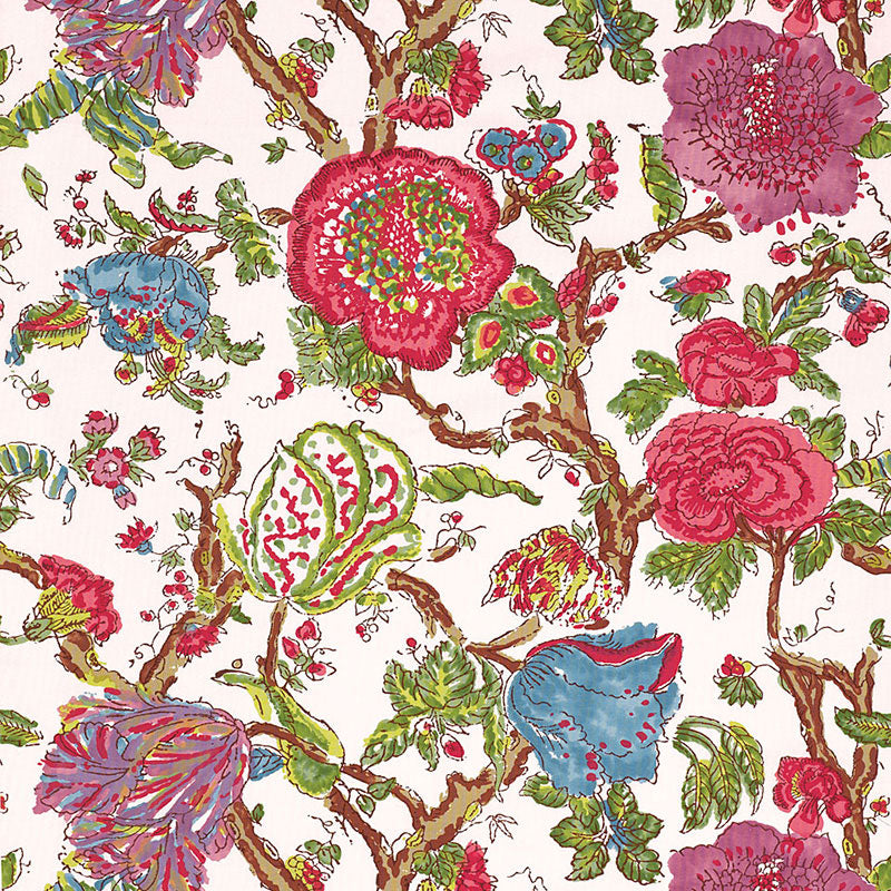 Schumacher Pondicherry Azalea Fabric Sample 174120