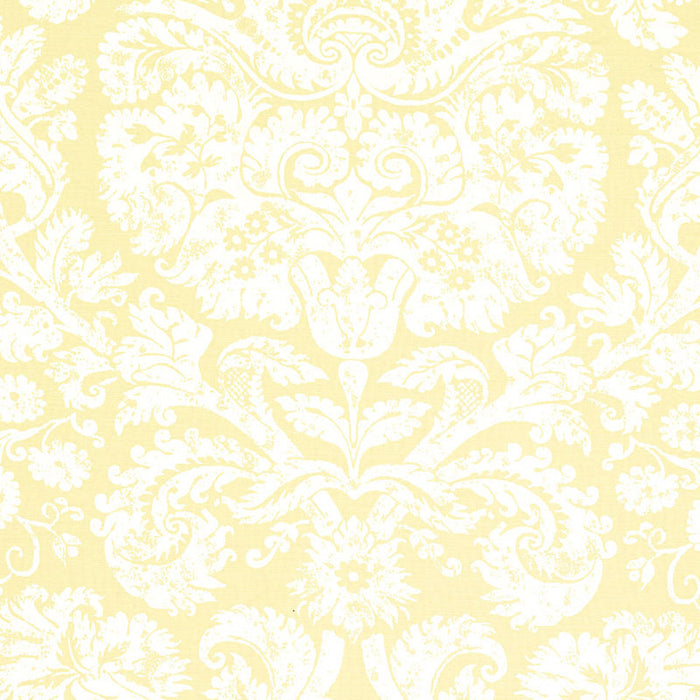 Schumacher Barresa Damask Maize Fabric 174130