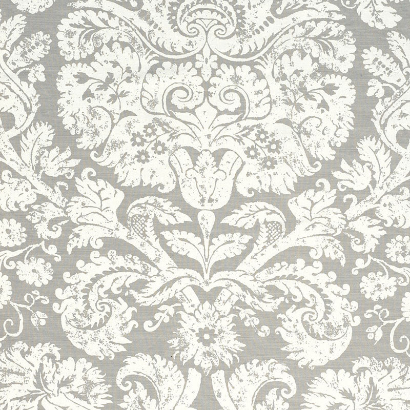 Schumacher Barresa Damask Pearl Fabric 174133