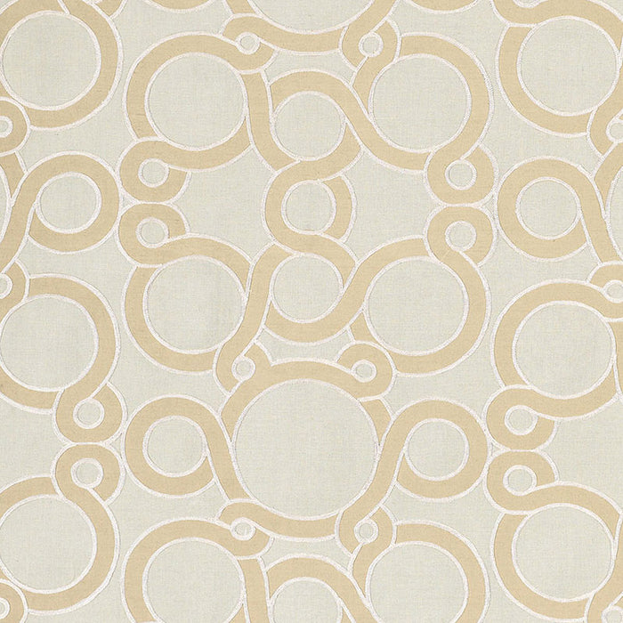 Schumacher Conundrum Ice Milk Fabric Sample 174170