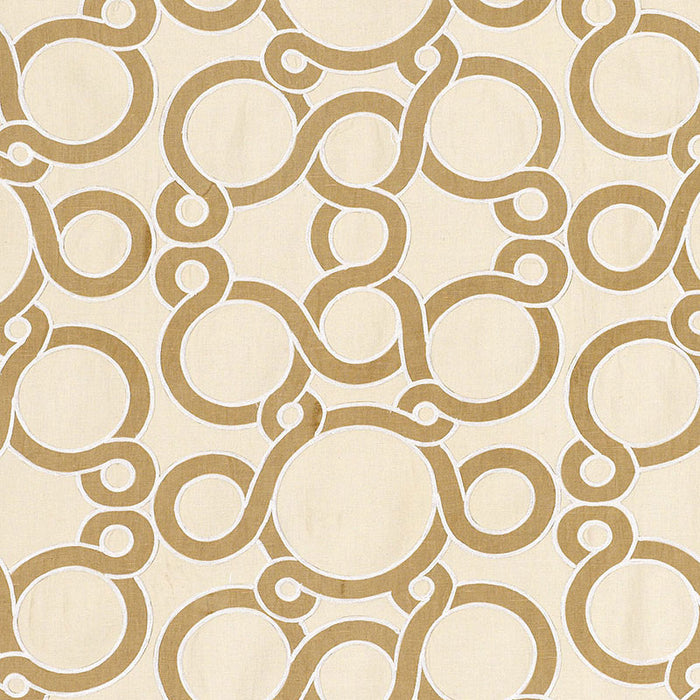 Schumacher Conundrum Biscuit Fabric Sample 174171