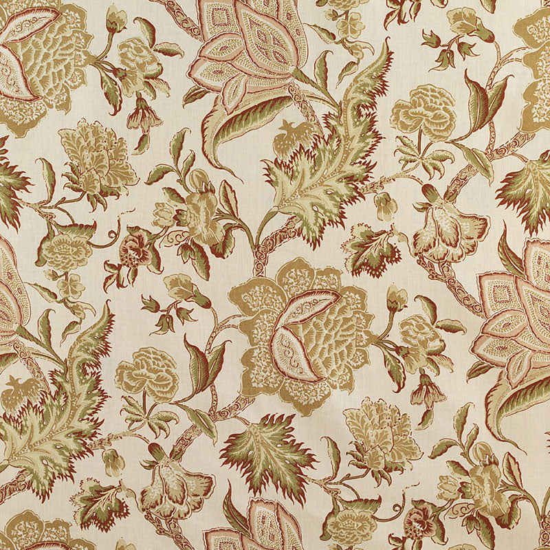 Schumacher Ceylon Floral Vine Antique Fabric 174341