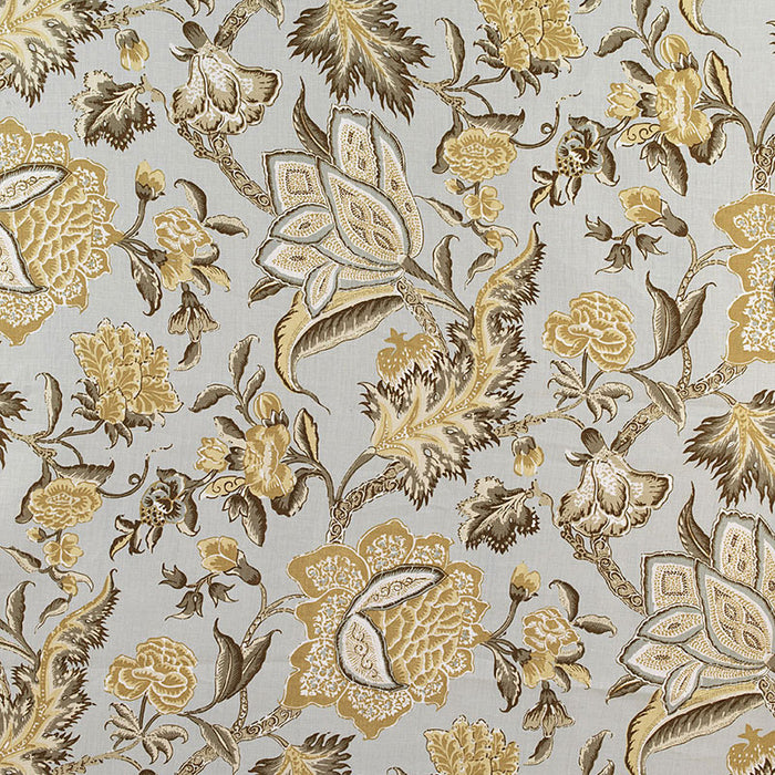 Schumacher Ceylon Floral Vine Mineral Fabric Sample 174342