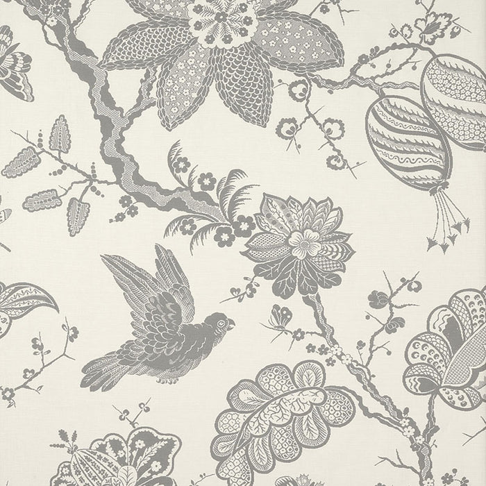 Schumacher Bali Vine Charcoal Fabric 174371