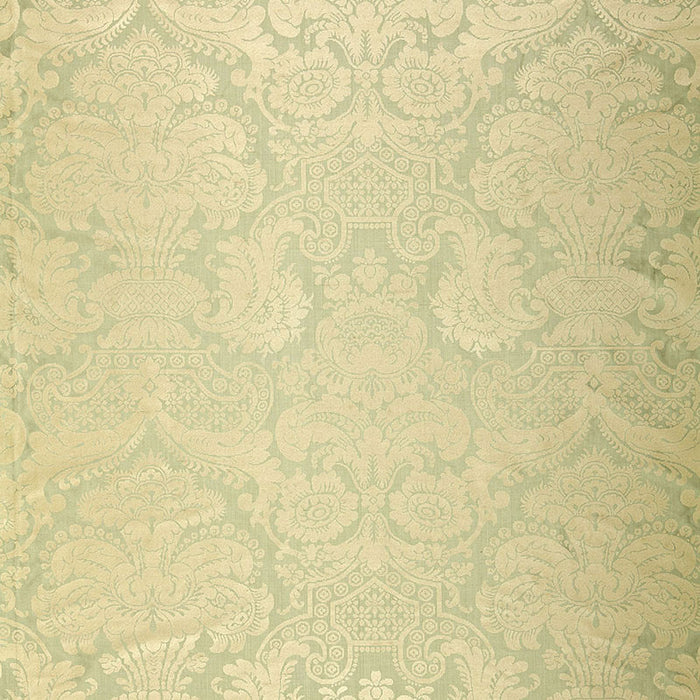 Schumacher Padova Damask Print Sea Glass Fabric 174420